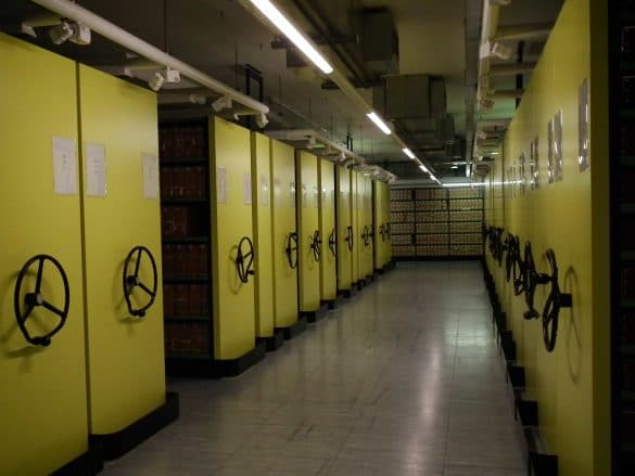 A view of yellow repository at the national archives