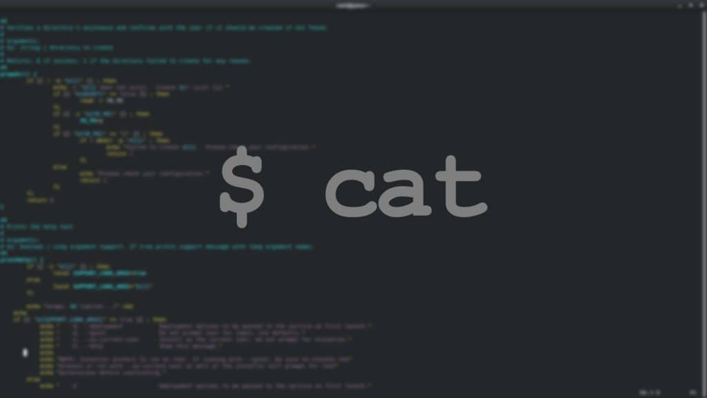 An image showing a Linux terminal with the command overlay cat command