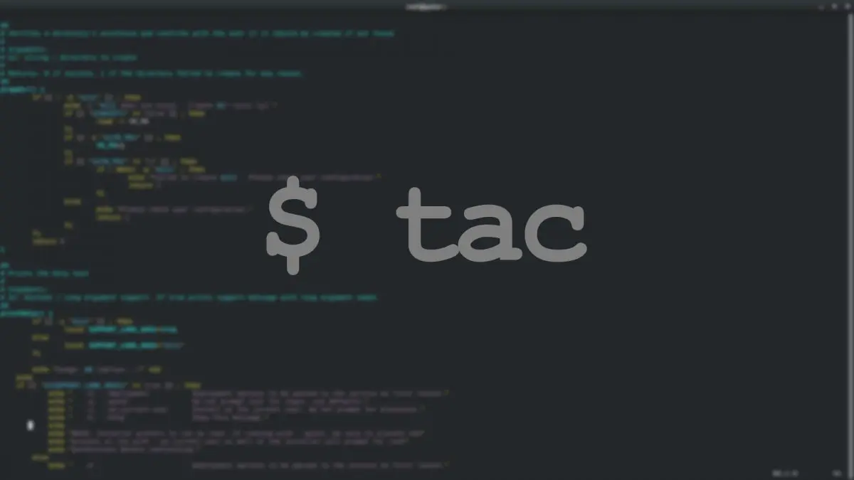 tac Command - Cat a File in Reverse Order