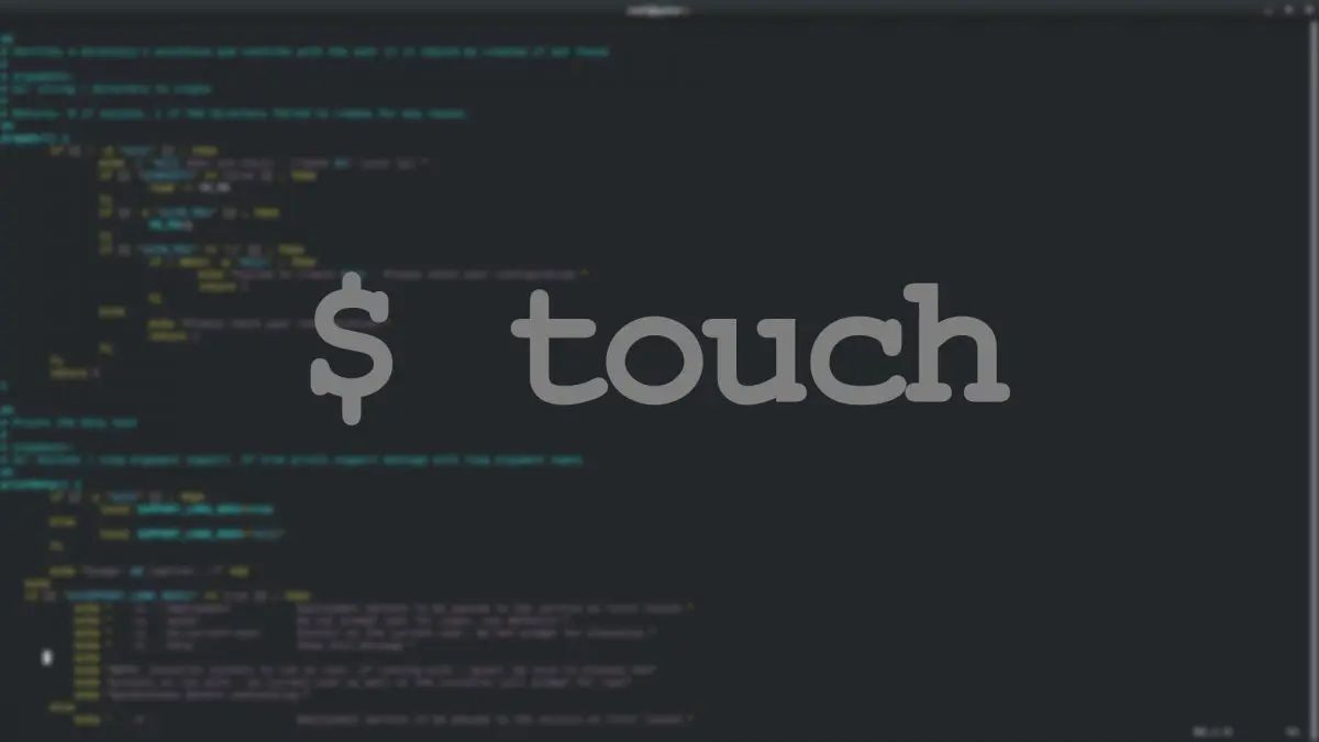 Touch Command - Change File Timestamps and More