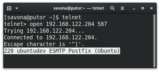 SMTP banner grabbing using telnet on an Ubuntu Server