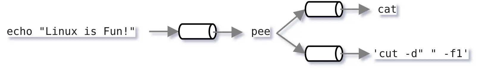 Linux pee command diagram