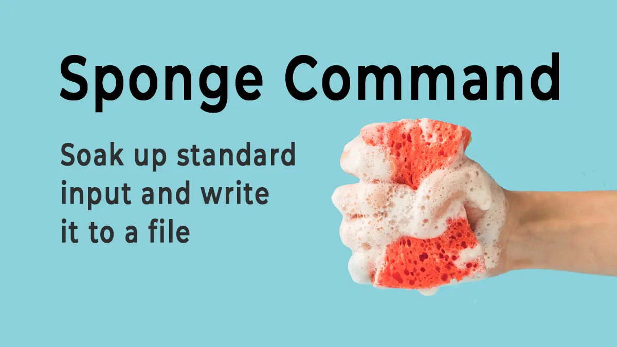 Linux Sponge - Soak Up Standard Input and Write to a File