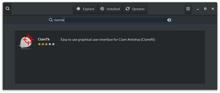 Установка Clamav и Clamtk от Gnome Software Center